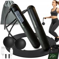 SKAKANKA Z LICZNIKIEM REGULOWANA WYŚWIETLACZ KALORII AKU + OBCIĄŻNIKI KULKI