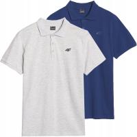 KOSZULKA POLO MĘSKA 4F ZESTAW KOMPLET 2 SZTUKI SS25