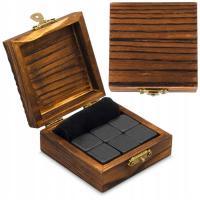 Kamienie Lodowe do Whisky Stones Drewniane Pudełko