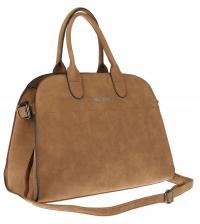 Torebka damska duża elegancka pojemna modna torba kuferek BSY76865 Brązowa