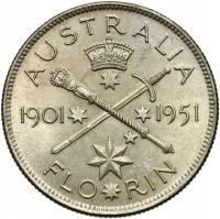 #B11# Australia, Jerzy VI, floren 1951, Jubileusz