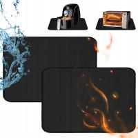 2xMATA OCHRONNA POD POD AIR FRYER FRYTKOWNICĘ 38x46CM OGNIOODPORNE CZARNY