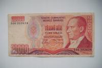 Banknot Turcja 20000 Lira 1970 r.