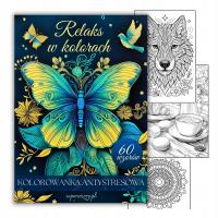 Kolorowanka Antystresowa Dla Dzieci i Dorosłych Jakość PREMIUM 60 Wzorów A4