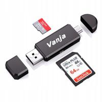 Czytnik kart pamięci Vanja VJ-CR-01 MICRO SD MICRO-USB USB-A