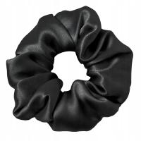 Черная атласная резинка для волос без стыков удобная и безопасная для волос