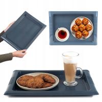 TACKA TACA PLASTIKOWA DO SERWOWANIA KUCHENNA KELNERSKA BAROWA DUŻA 40x28cm