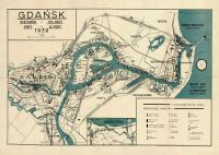 Stary plan Port Gdansk Danzig Hafen 1939r 70x50cm