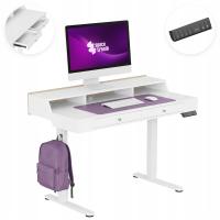 Электрический регулируемый стол с ящиками 120x60 память Spacetronik белый