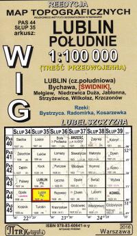 WIG 44/35 Lublin Południe (plansza) reedycja z 1937 r. PTR Kartografia