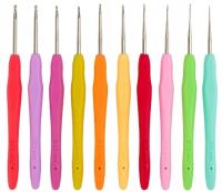 Эргономичный набор крючков для вязания крючком, 10 шт., 0,5-2,75 мм