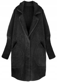 WEŁNIANA NARZUTKA ALPAKA 7108 CZARNA Uniwersalny