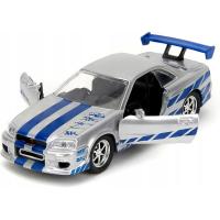 Металлическая модель NISSAN SKYLINE GT-R R34 1:32 свет звук привод красивый