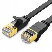 Płaski kabel sieciowy UGREEN NW106 Ethernet RJ45 Cat.7 STP 10m czarny