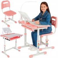 Детский стол эргономичный с регулируемым стулом со светодиодной подсветкой