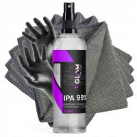 IPA 99% IZOPROPANOL ALKOHOL IZOPROPYLOWY ODTŁUSZCZACZ W SPRAYU GLAM 100ML + 5× Mikrofibra Glam 30 x 30 cm szara