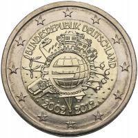 Niemcy, 2 euro 2012 A, 10 Lat Monety Euro, Kapsel