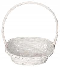 KOSZ WIKLINOWY KOSZE PREZENTOWE L BIAŁY DUŻY