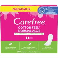 CAREFREE WKŁADKI COTTON FEEL 76szt, aloe