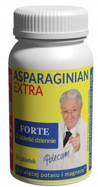 Tabletki magnez z potasem Asparaginian Extra Forte 50 tabletek Uniphar