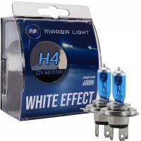 ŻARÓWKI H4 12V 60/55W MARBA LIGHT WHITE EFFECT W5W 2 SZTUKI KOMPLET