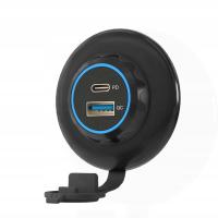 Gniazdo USB PD3.0 QC3.0 ładowarka montażowa 12V 24V LED niebieski 48W
