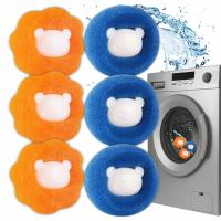 KULE DO PRANIA 6szt PRALKI PIORĄCE USUWANIE SIERŚĆ WŁOSY ANTYKŁACZKI KULKI