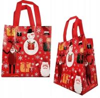 TORBA NA ZAKUPY NA PREZENT TOREBKA ŚWIĄTECZNA MIX WZORÓW