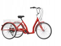Трехколесный велосипед Севилья 24 дюйма женский Красный