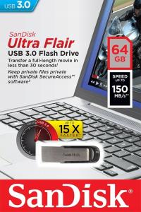 SanDisk PENDRIVE ULTRA FLAIR USB 3.0 64GB 150MB/s