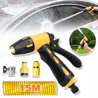 WYSOKOCIŚNIENIOWY PISTOLET NA WODĘ MYCIE SAMOCHODU OGRODOWY + WĄŻ 15 M
