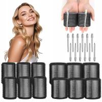 MEGA GRUBE Wałki Do Włosów Rzepy Rzepowe LOKI FALE 48mm 24szt DUŻE XL