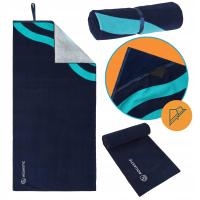 AQUASTIC Wavey полотенце темно-синий/синий 80x160 большой быстросохнущий