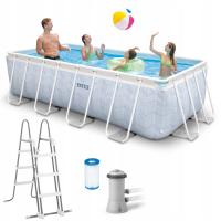 Basen ogrodowy stelażowy Chevron Prism Frame Rectangular 400x200x100 cm