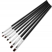 SUPER ZESTAW PŁASKICH PĘDZLI MODELARSKICH (7 szt.) DO MALOWANIA MODELI