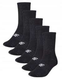 SKARPETY DZIECIĘCE 4F SKARPETKI BAWEŁNIANE WYSOKIE SPORTOWE 5 PAK