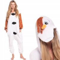 Piżama Damska Kombinezon Kigurumi Kostium Onesie Bałwan Olaf 155-165 cm