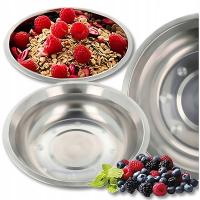 MISKA METALOWA GASTRONOMICZNA SAŁATKĘ OWOCE MISECZKA KUCHENNA STALOWA 25 cm
