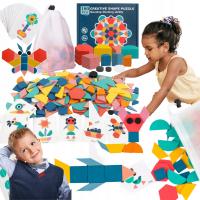 Gra układanka logiczna edukacyjna dla dzieci Montessori Puzzle 180 el. XXL