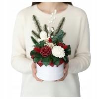 Flower Box Bukiet upominek prezent pod choinkę stroik świąteczny Flowerbox