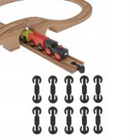 10x ŁĄCZNIK TOR DO ROZBUDOWY TORÓW I KOLEJEK DREWNIANYCH UNIWERSALNE EKO