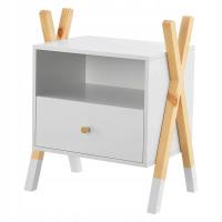 ПРИКРОВАТНАЯ ТУМБОЧКА ДЛЯ ДЕТЕЙ С 2 ЯЩИКАМИ ДЛЯ СПАЛЬНИ