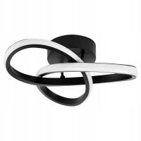 Светодиодный потолочный светильник плафон люстра 24 Вт цвет нейтральный черный для гостиной