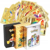 165 Sztuk kart Pokémon Złota CZARNY Srebrna ZESTAW