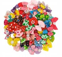 Собачья заколка резинки банты Йорк ши-тцу мальтийский 20 штук с украшением