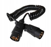 PRZEWÓD ELEKTRYCZNY spiralny przyczepki KABEL przyczepy przedłużacz 3 m