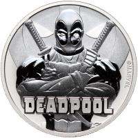 Tuvalu, Elżbieta II, dolar 2018, Deadpool, 1 Oz Ag999