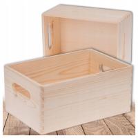 SKRZYNKA DREWNIANA PUDEŁKO SKRZYNIA POJEMNIK 30x20 ORGANIZER NA ZABAWKI