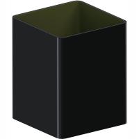 KROP ПВХ квадратная труба 80 черный ra9005 длина 1, 95 м