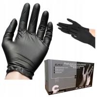 Перчатки черные нитриловые перчатки 100шт L